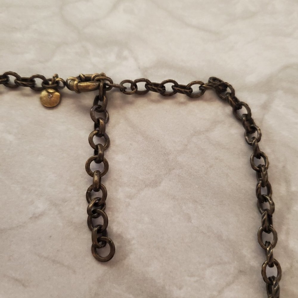 ✨ J.Crew Rhinestones Crystals Pave Cluster Antique Necklace ✨ - Picture 3 of 16